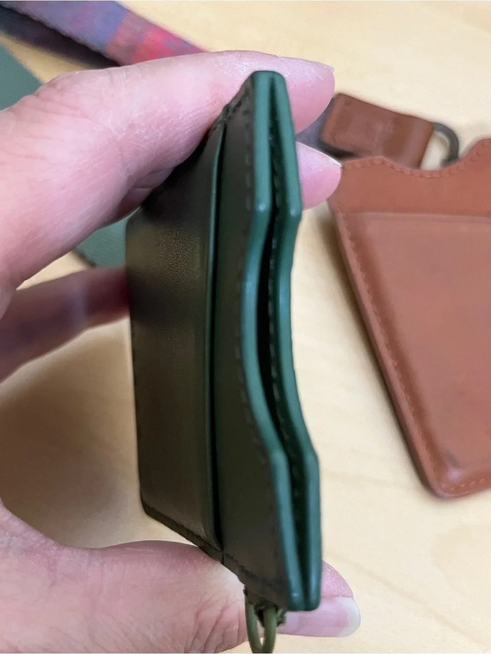 Lot of 2 THREAD Elastic Vertical Wallet in Olive and Zion National Park